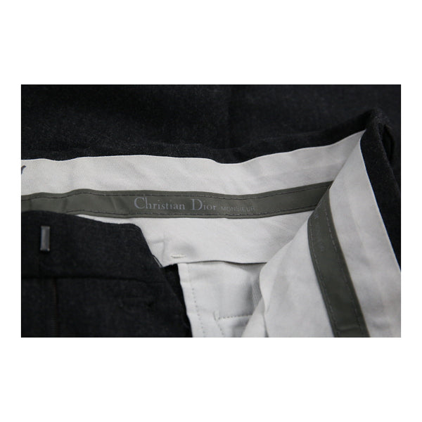 Vintage black Christian Dior Trousers - mens 34" waist