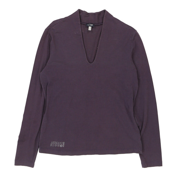 Vintage purple Armani Jeans Long Sleeve T-Shirt - womens large