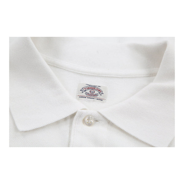Vintage white Armani Polo Shirt - mens x-large