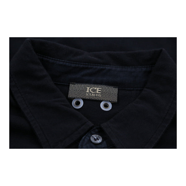 Vintage black Iceberg Polo Shirt - mens large