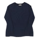 Vintage blue Salvatore Ferragamo Long Sleeve T-Shirt - mens x-large