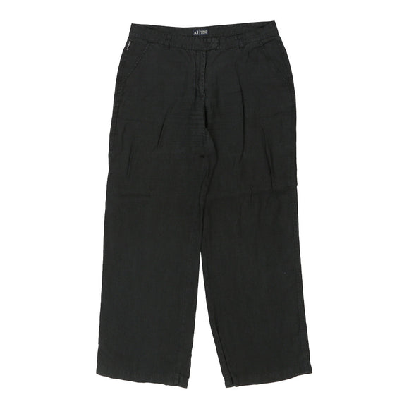 Vintage black Armani Jeans Trousers - mens 36" waist