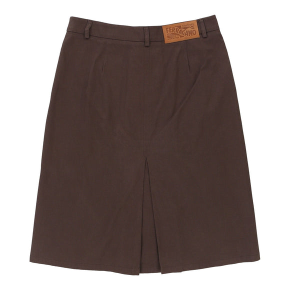 Vintage brown Salvatore Ferragamo Skirt - womens 30" waist