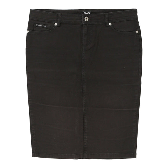 Vintage black Dolce & Gabbana Denim Skirt - womens 34" waist