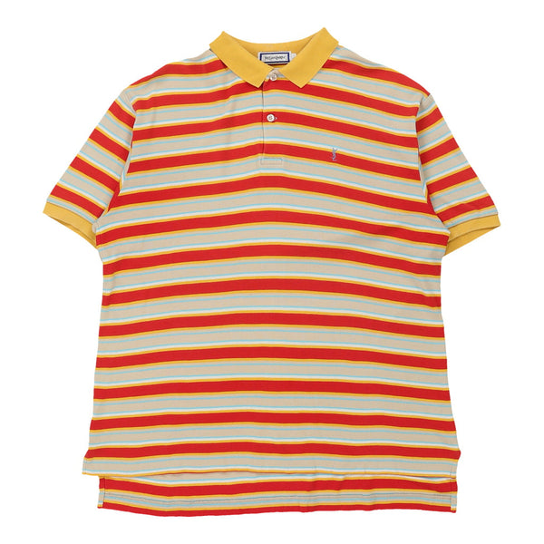 Vintage multicoloured Yves Saint Laurent Polo Shirt - mens large