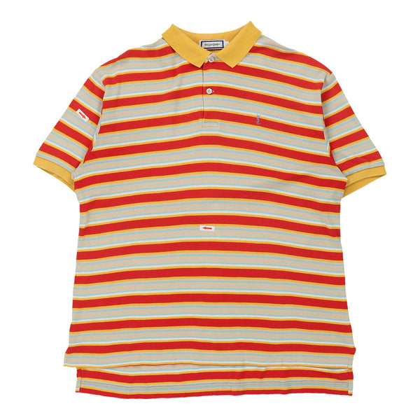 Vintage multicoloured Yves Saint Laurent Polo Shirt - mens large