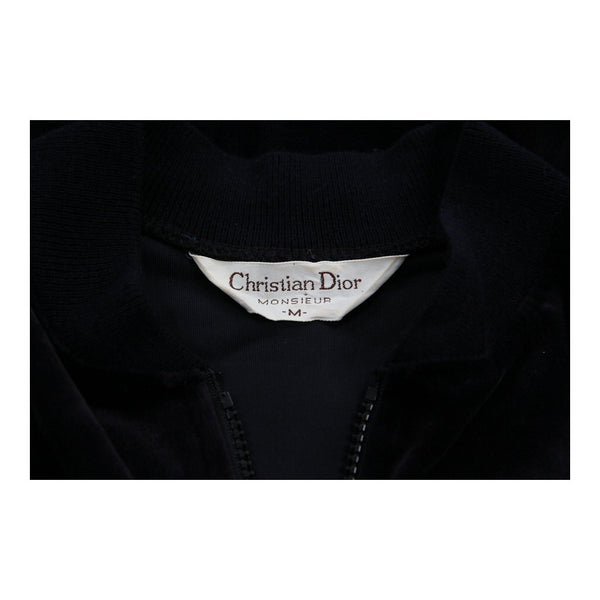 Vintage black Christian Dior Velour Track Jacket - mens medium