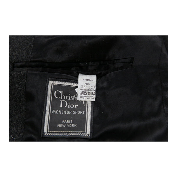 Vintage grey Christian Dior Overcoat - mens large