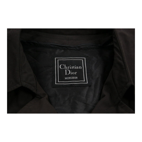 Vintage black Christian Dior Trench Coat - mens xxx-large