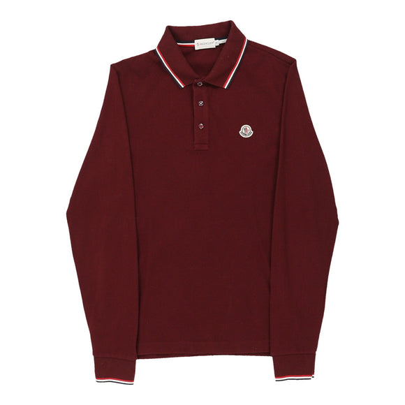 Vintage red Moncler Long Sleeve Polo Shirt - mens small