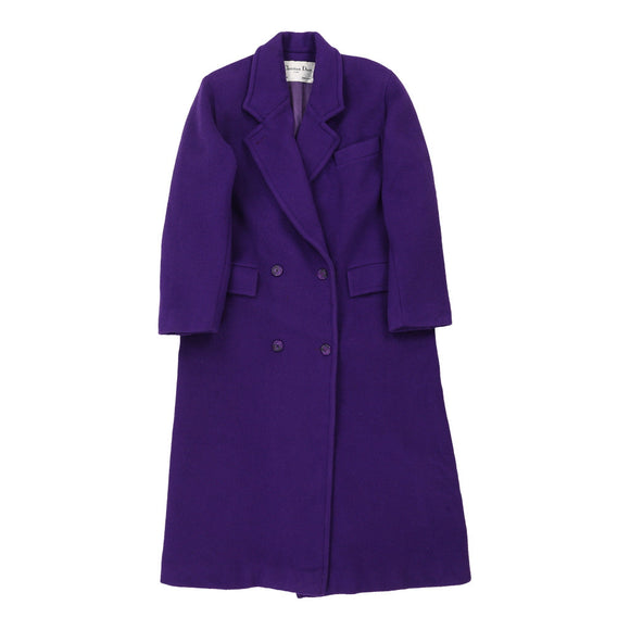 Vintage purple Christian Dior Overcoat - womens x-large