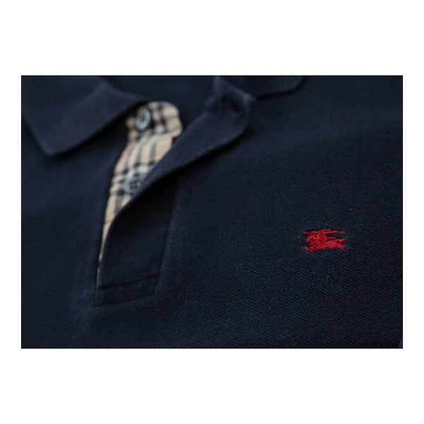 Vintage navy Burberry Polo Shirt - mens xx-large
