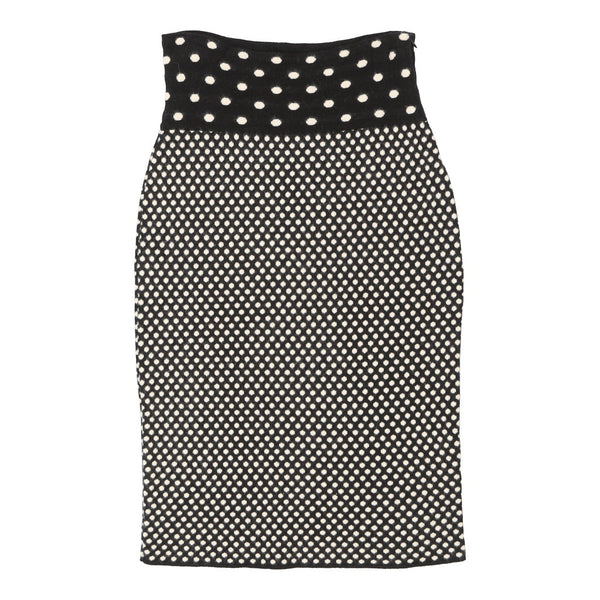 Vintageblack & white Kenzo Midi Skirt - womens 29" waist