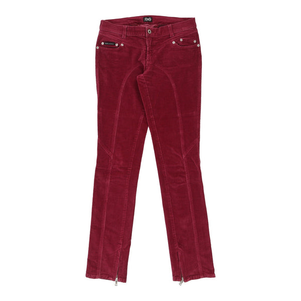 Vintagepink Dolce & Gabbana Cord Trousers - womens 28" waist