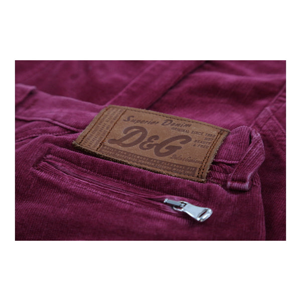 Vintagepink Dolce & Gabbana Cord Trousers - womens 28" waist