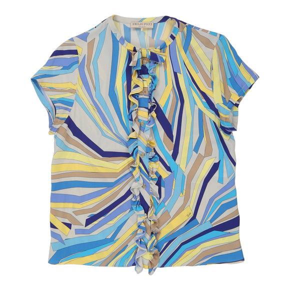 Vintageblue Emilio Pucci Blouse - womens medium