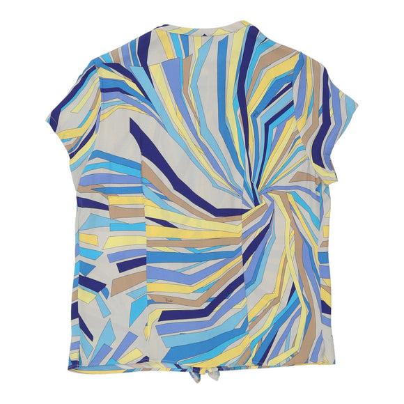 Vintageblue Emilio Pucci Blouse - womens medium