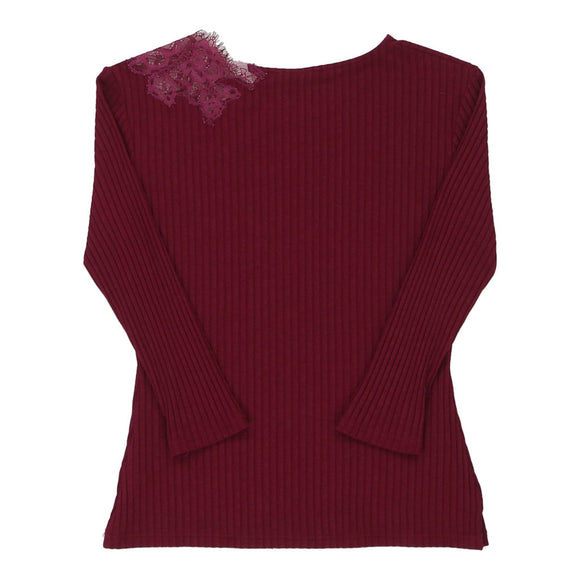Vintageburgundy Ermanno Scervino Long Sleeve Top - womens small