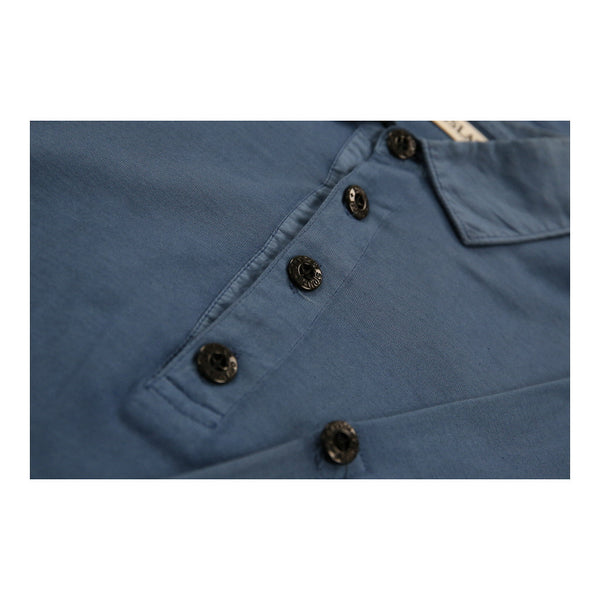 Pre-Loved blue Age 14 Spring / Summer 2012 Stone Island Long Sleeve Polo Shirt - boys medium