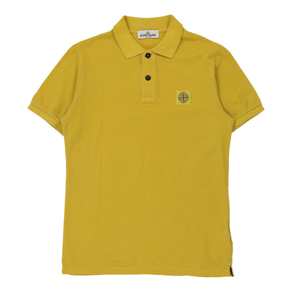 Pre-Loved yellow Age 14 Spring / Summer 2015 Stone Island Polo Shirt - boys medium