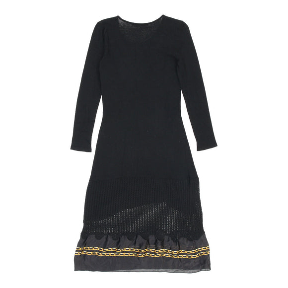 Vintage Cavalli Class Jumper Dress - Small Black Cotton jumper dress Cavalli Class   