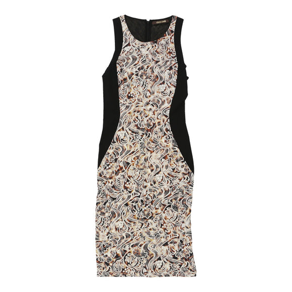 Vintage Cavalli Midi Dress - XS Black Polyester midi dress Cavalli   