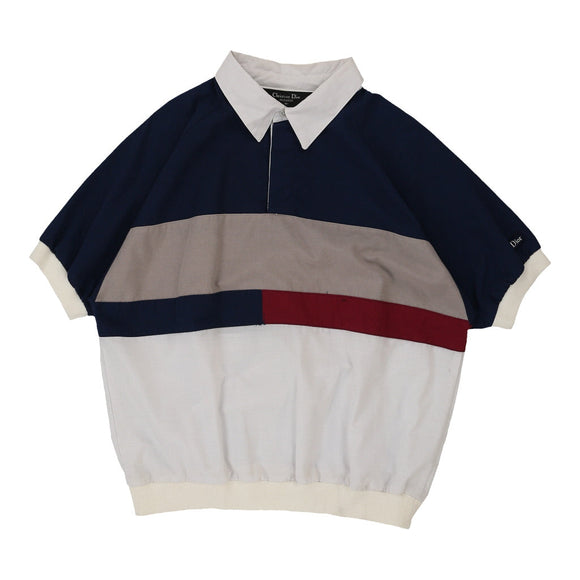Vintage block colour Christian Dior Rugby Shirt - mens medium