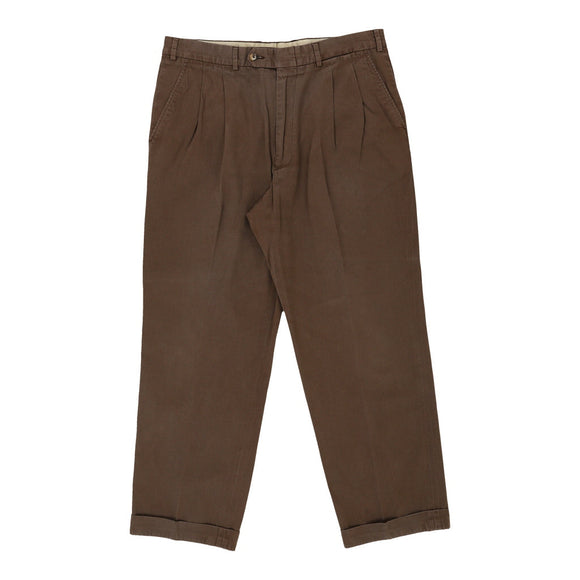 Vintage brown Burberry London Trousers - mens 34" waist