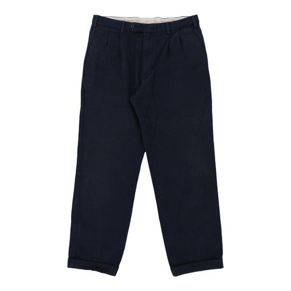 Vintage blue Burberry Trousers - mens 35" waist