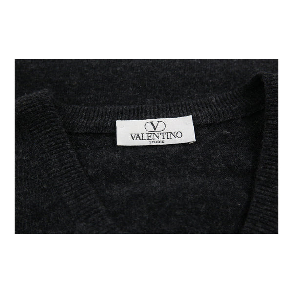 Vintage grey Valentino Jumper - mens x-large
