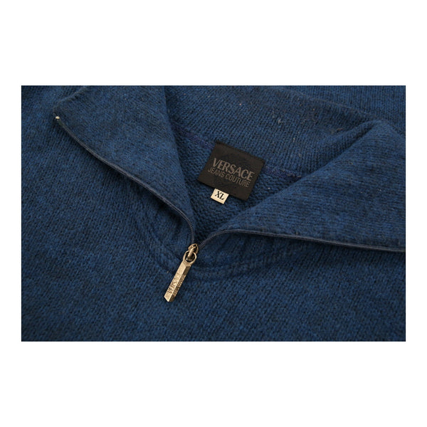 Vintage blue Versace Jeans Couture 1/4 Zip - mens x-large