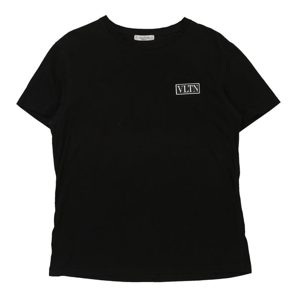 Vintage black Valentino T-Shirt - mens medium
