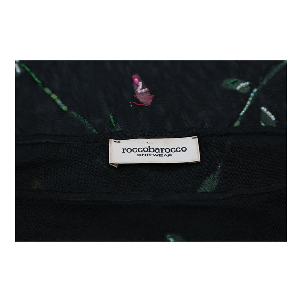 Vintageblack Roccobarocco Mesh Top - womens x-large