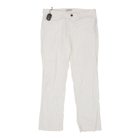 Vintage Stone Island Trousers - 42W UK 22 White Cotton trousers Stone Island   