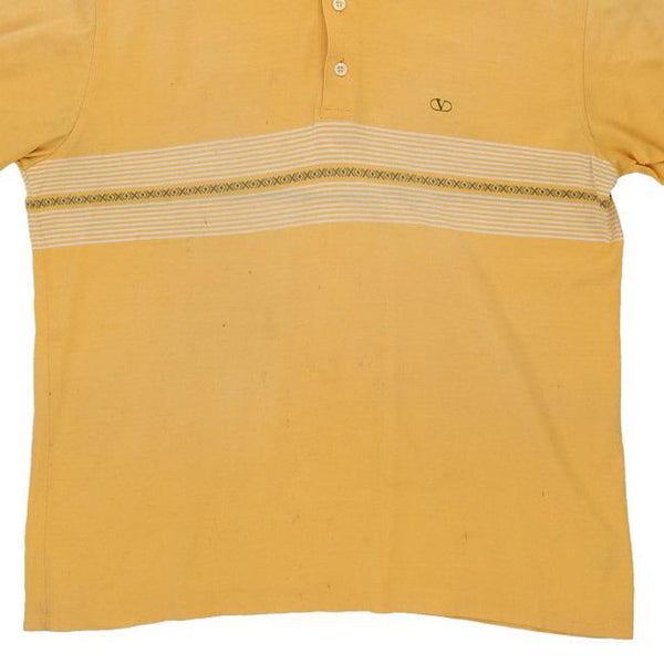 Vintage yellow Valentino Polo Shirt - mens large