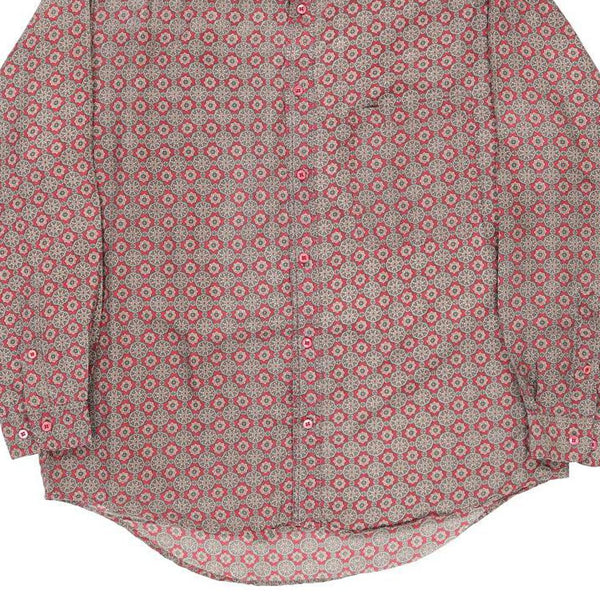 Vintage red Benetton Patterned Shirt - mens large