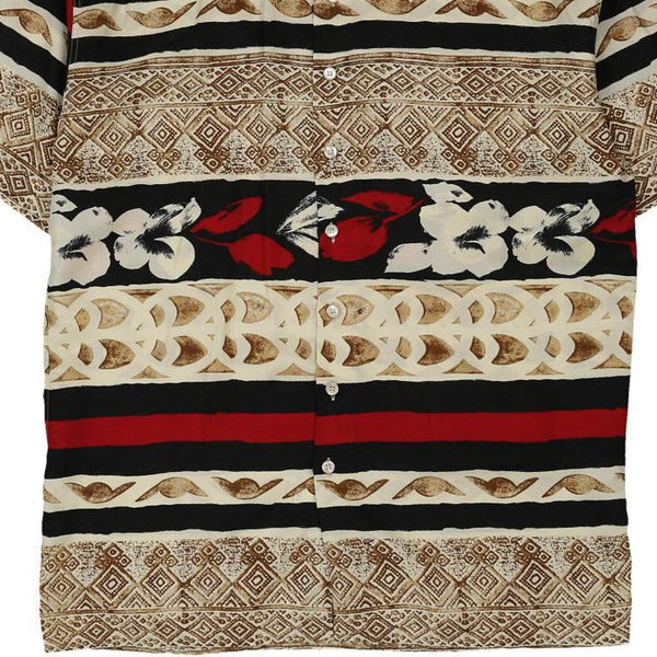 Vintageblock colour Byblos Short Sleeve Shirt - mens large