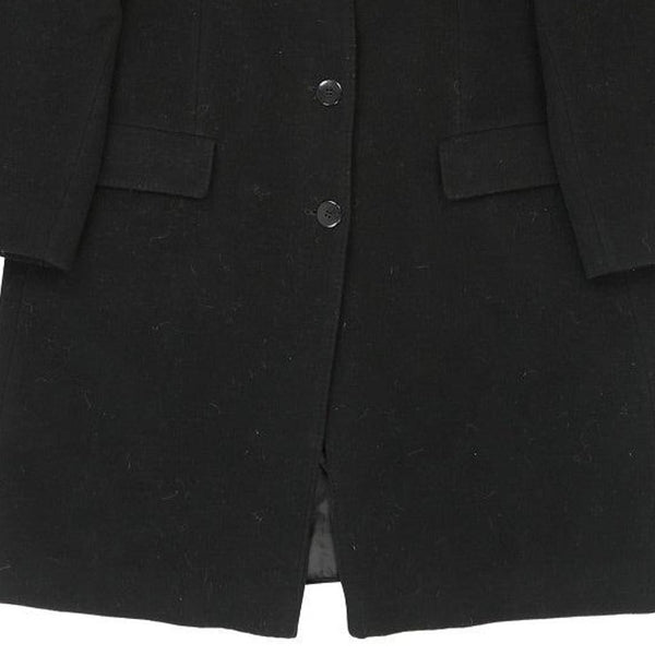 Vintage black Burberry London Overcoat - mens medium