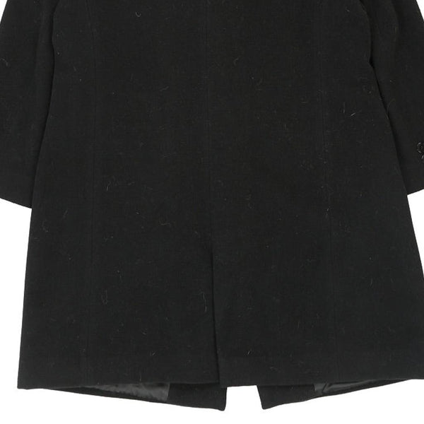 Vintage black Burberry London Overcoat - mens medium