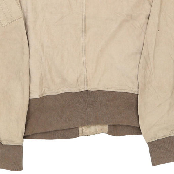 Vintage beige Burberry Brit Suede Jacket - mens small