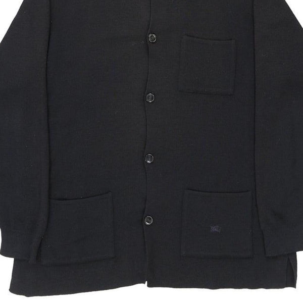 Vintage black Burberry Cardigan - mens x-large