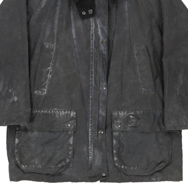 Vintage black Burberry Wax Jacket - womens small