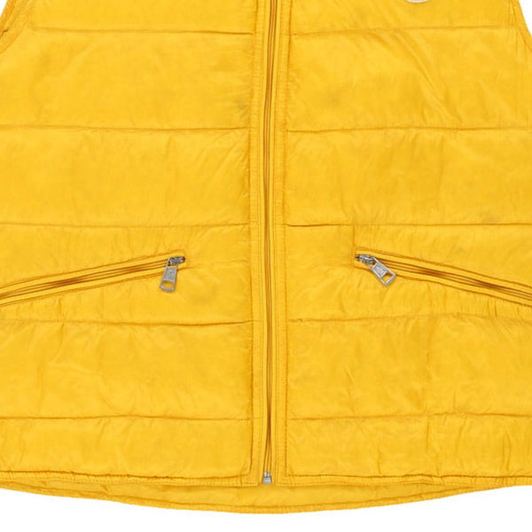 Vintage yellow Moncler Gilet - mens medium