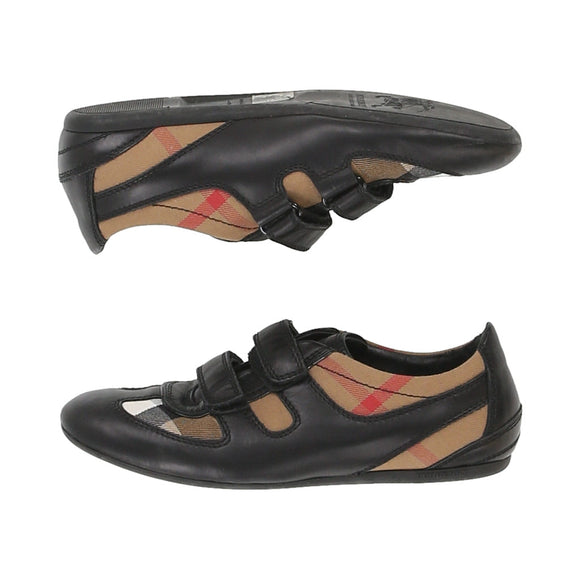 Vintage Burberry Trainers - UK 3.5 Black Leather trainers Burberry   