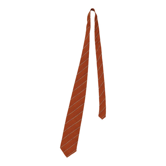 Vintage orange Gianfranco Ferre Tie - mens no size