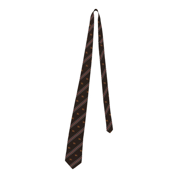 Vintage brown Burberry Tie - mens no size