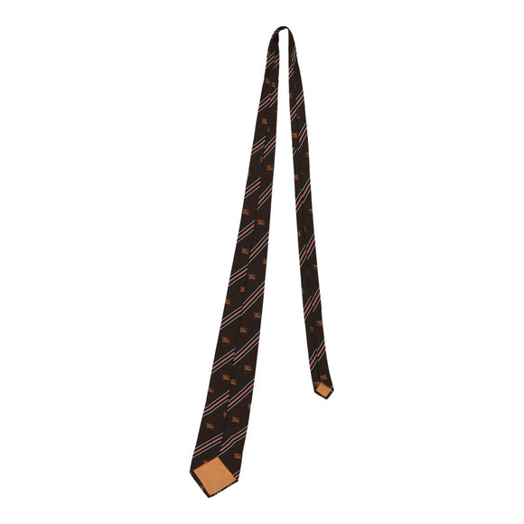 Vintage brown Burberry Tie - mens no size