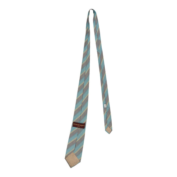 Vintage blue Emanuel Ungaro Tie - mens no size