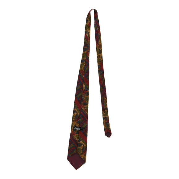 Vintage red Christian Dior Tie - mens no size