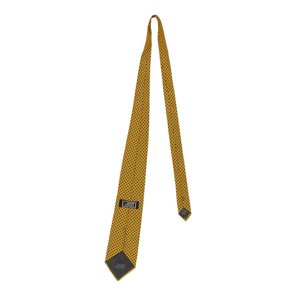 Vintage yellow Gianni Versace Tie - mens no size